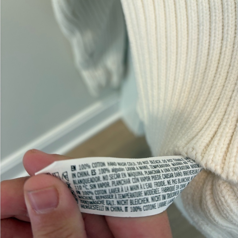 English Factory Ribbed Cream Sweater - Picture 3 of 6